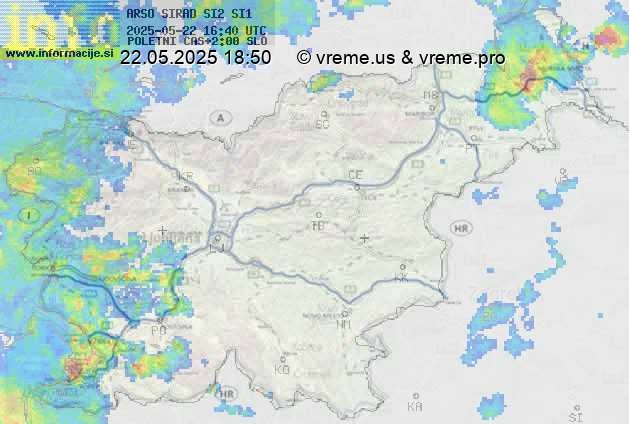 Radarska karta padavin