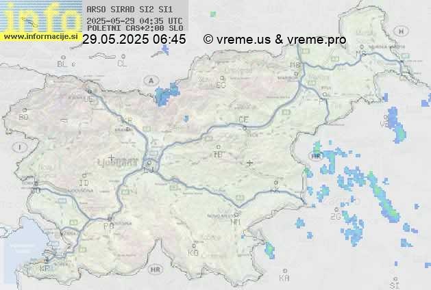 Radarska karta padavin