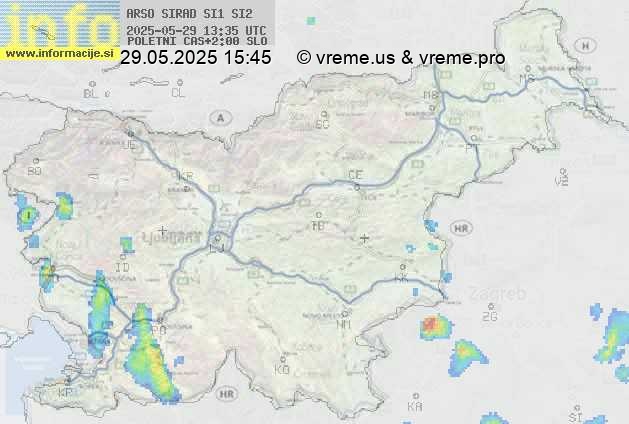 Radarska karta padavin