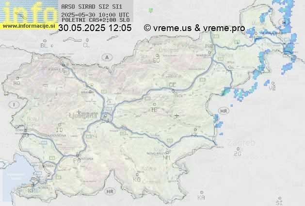 Radarska karta padavin