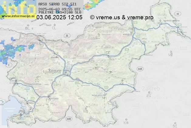 Radarska karta padavin