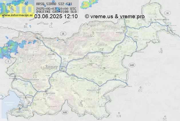 Radarska karta padavin