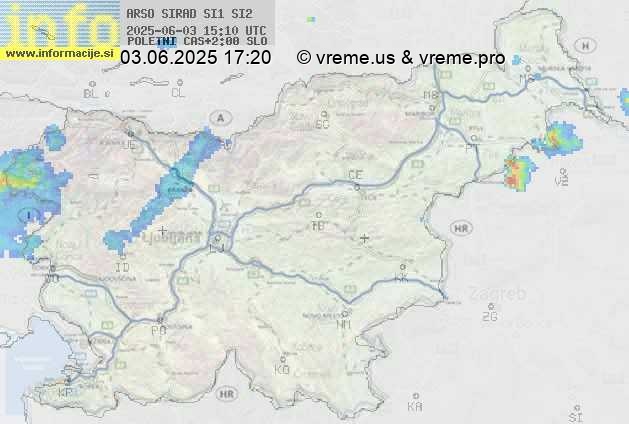 Radarska karta padavin