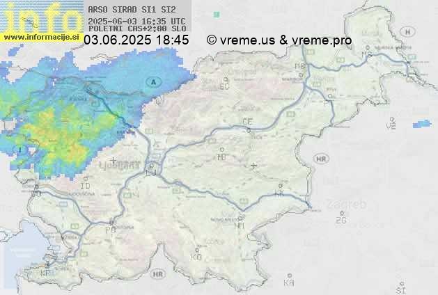 Radarska karta padavin