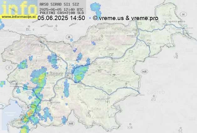 Radarska karta padavin