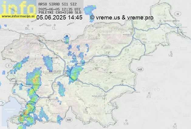 Radarska karta padavin