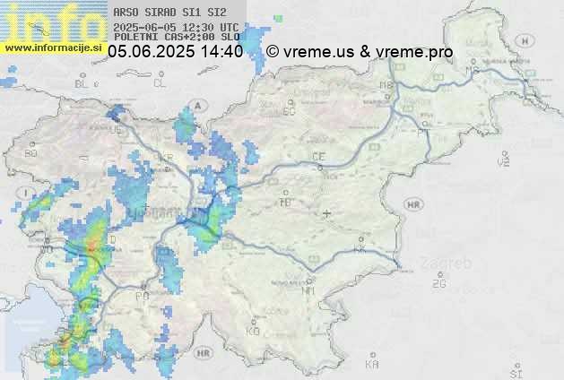 Radarska karta padavin