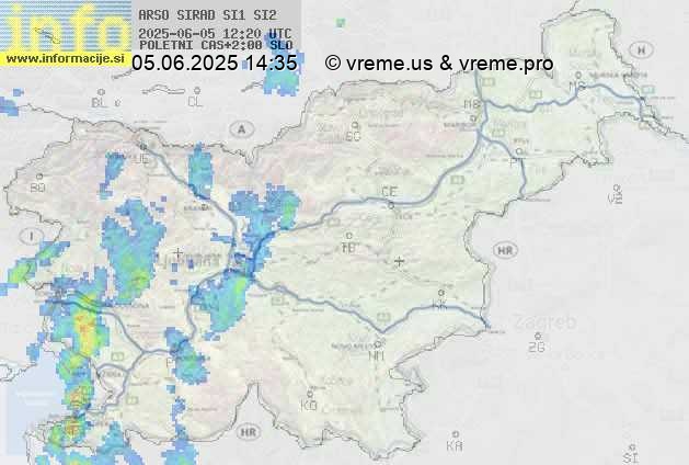 Radarska karta padavin