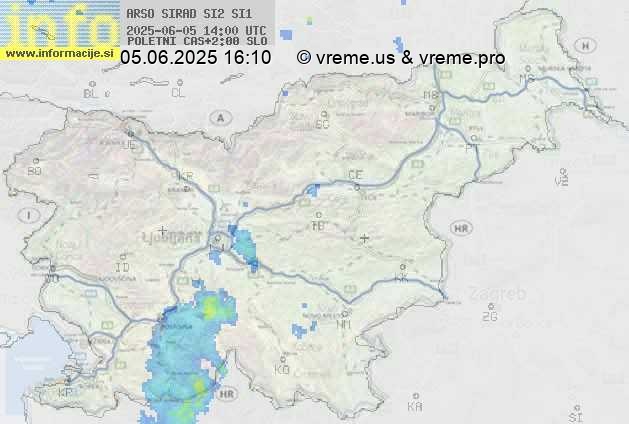 Radarska karta padavin