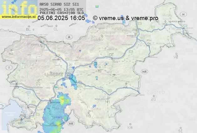 Radarska karta padavin