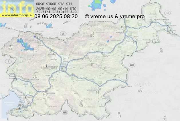 Radarska karta padavin