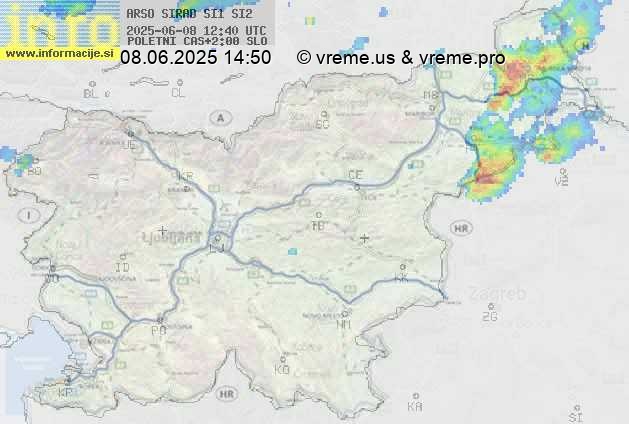 Radarska karta padavin