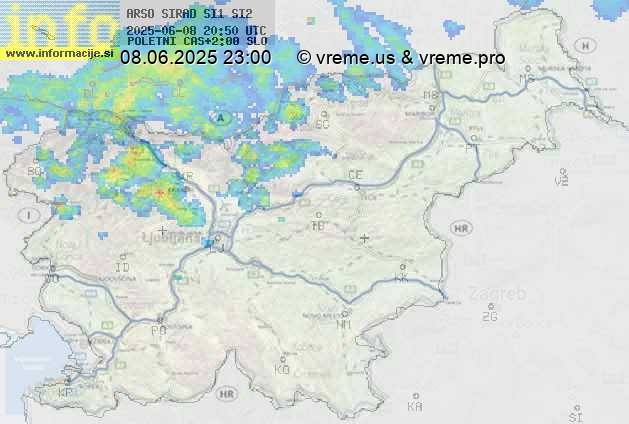Radarska karta padavin