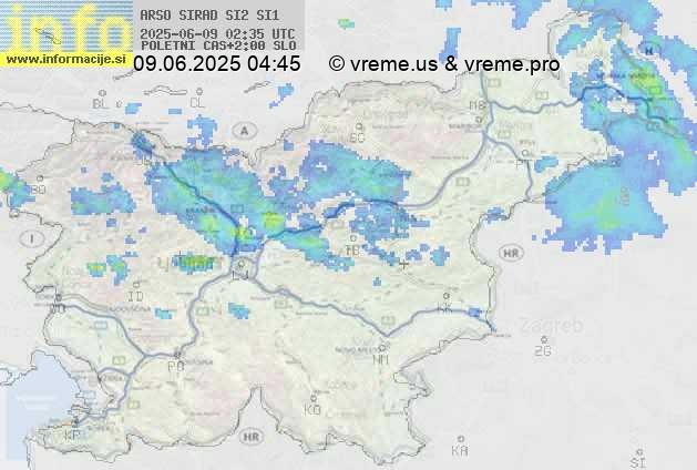 Radarska karta padavin