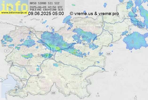 Radarska karta padavin
