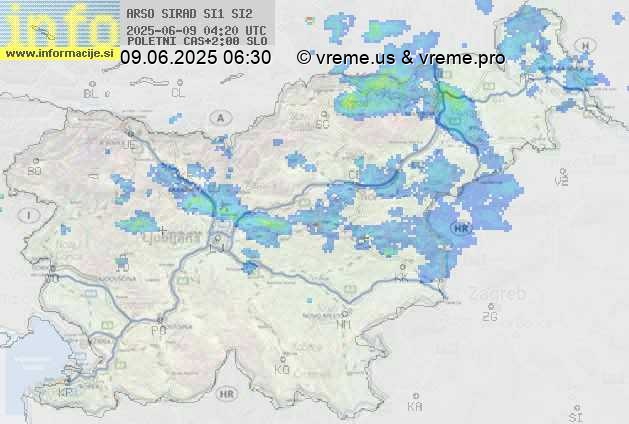Radarska karta padavin