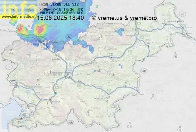Radarska karta padavin