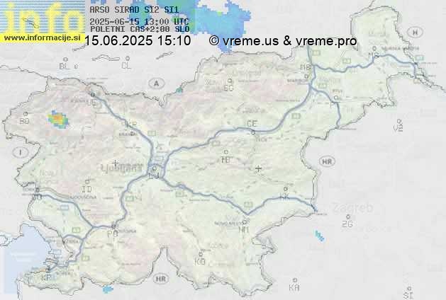 Radarska karta padavin