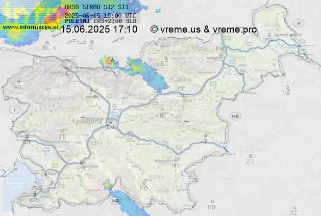Radarska karta padavin