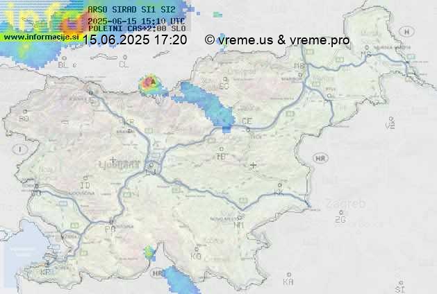 Radarska karta padavin