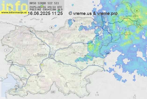 Radarska karta padavin