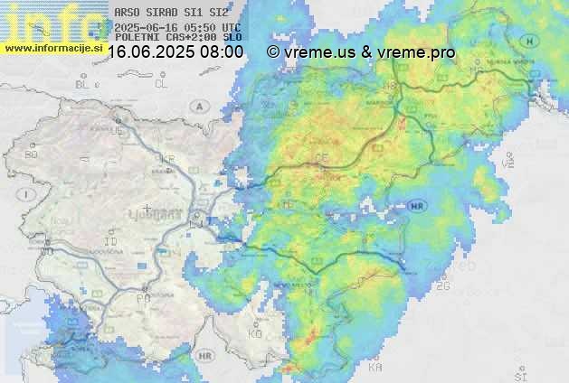 Radarska karta padavin