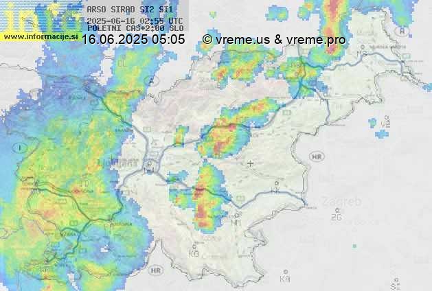 Radarska karta padavin