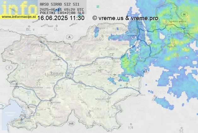 Radarska karta padavin