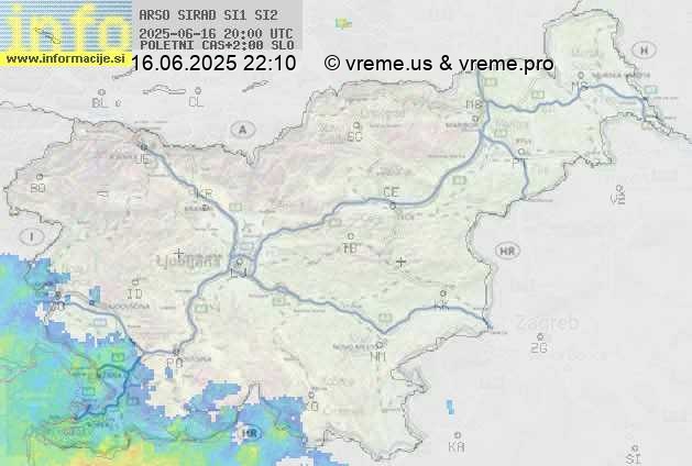 Radarska karta padavin