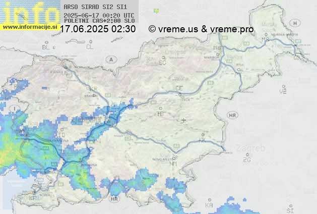 Radarska karta padavin