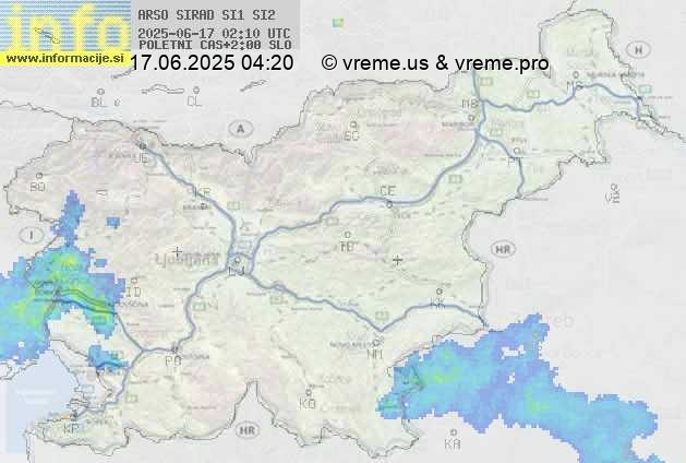 Radarska karta padavin