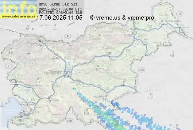 Radarska karta padavin
