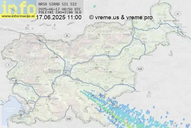 Radarska karta padavin