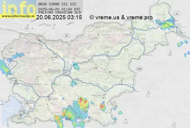 Radarska karta padavin