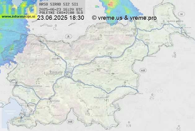 Radarska karta padavin