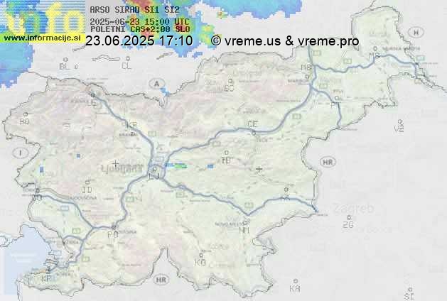 Radarska karta padavin