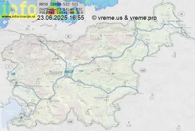 Radarska karta padavin