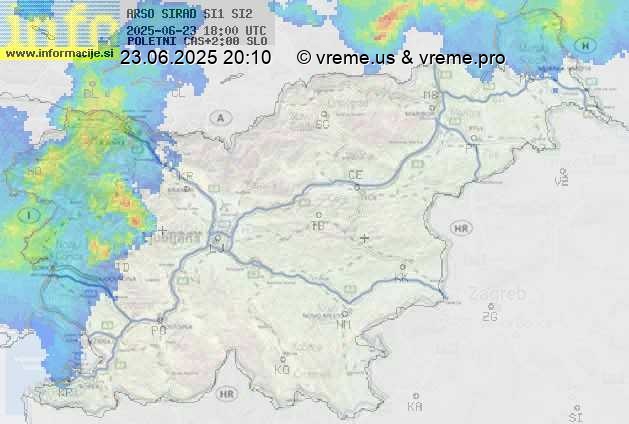 Radarska karta padavin