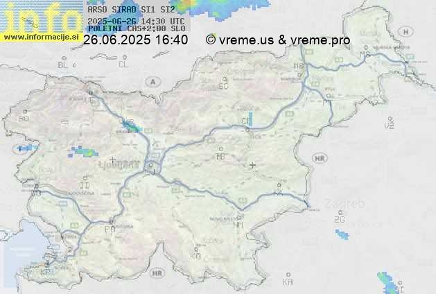 Radarska karta padavin