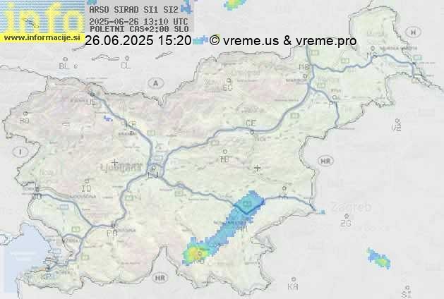 Radarska karta padavin