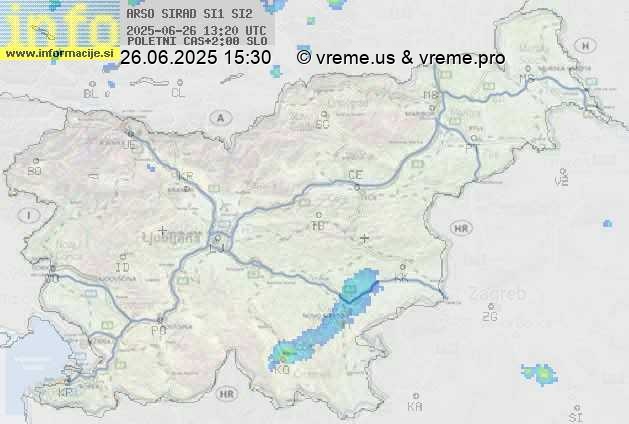 Radarska karta padavin