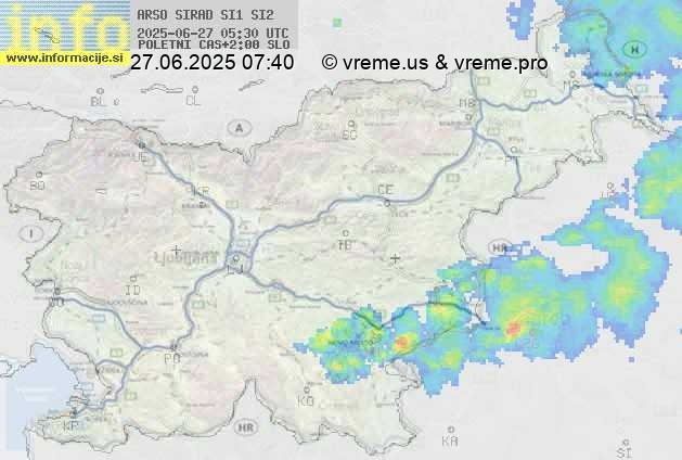 Radarska karta padavin