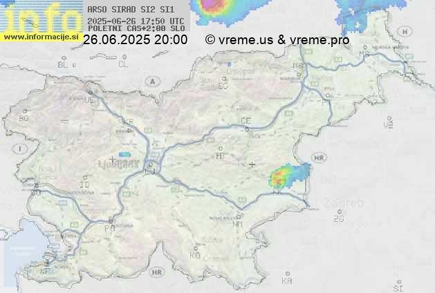 Radarska karta padavin