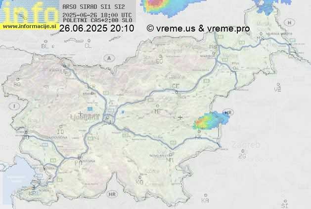 Radarska karta padavin