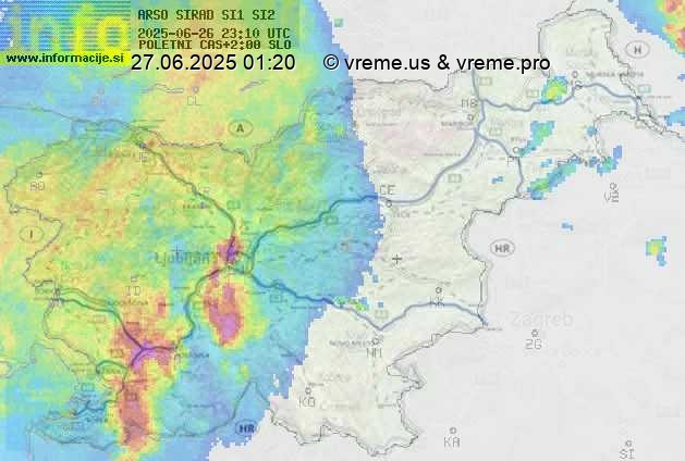 Radarska karta padavin