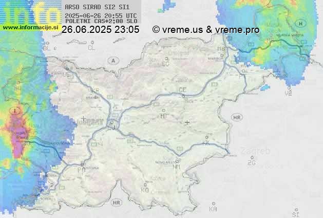 Radarska karta padavin