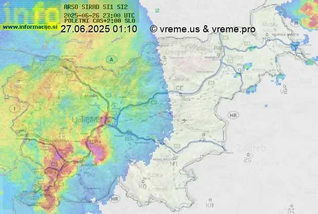 Radarska karta padavin