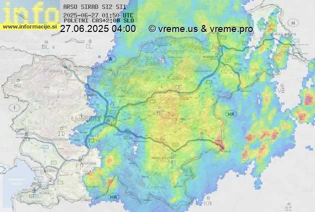 Radarska karta padavin