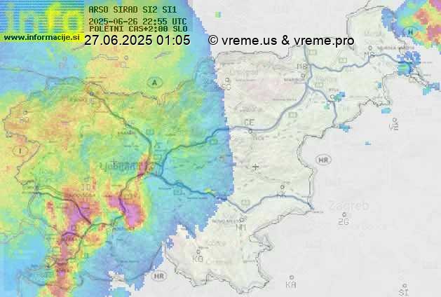 Radarska karta padavin