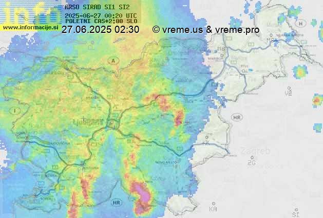 Radarska karta padavin